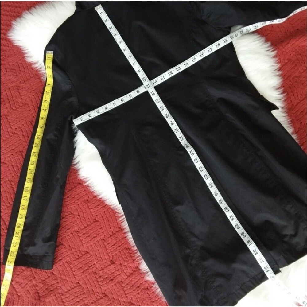 MICHAEL Michael Kors full Zip Long Sleeve Trench Black L - Picture 8 of 12